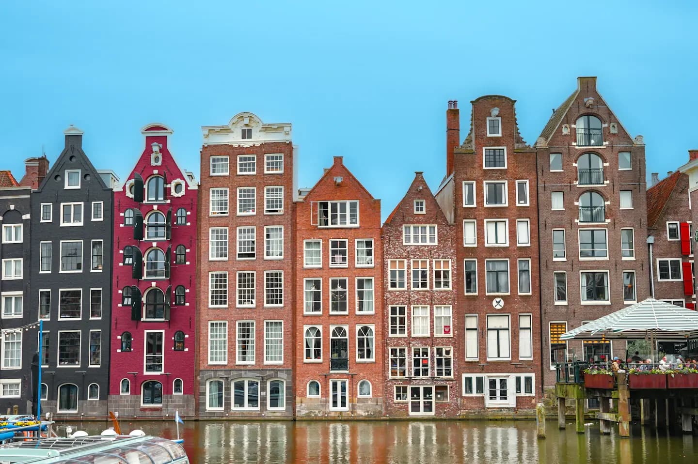 Historic canal houses in Amsterdam