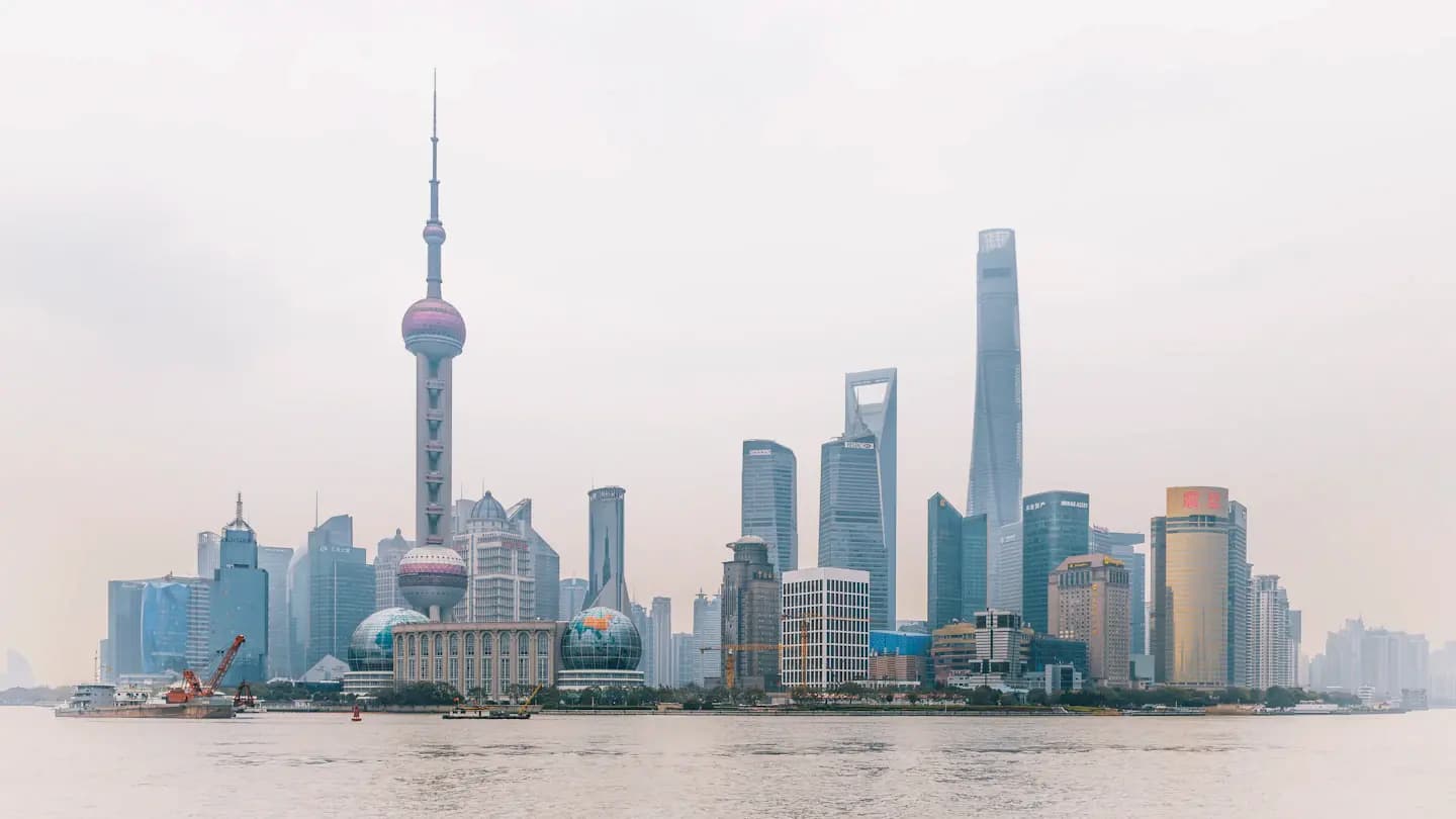 Shanghai skyline and Huangpu River