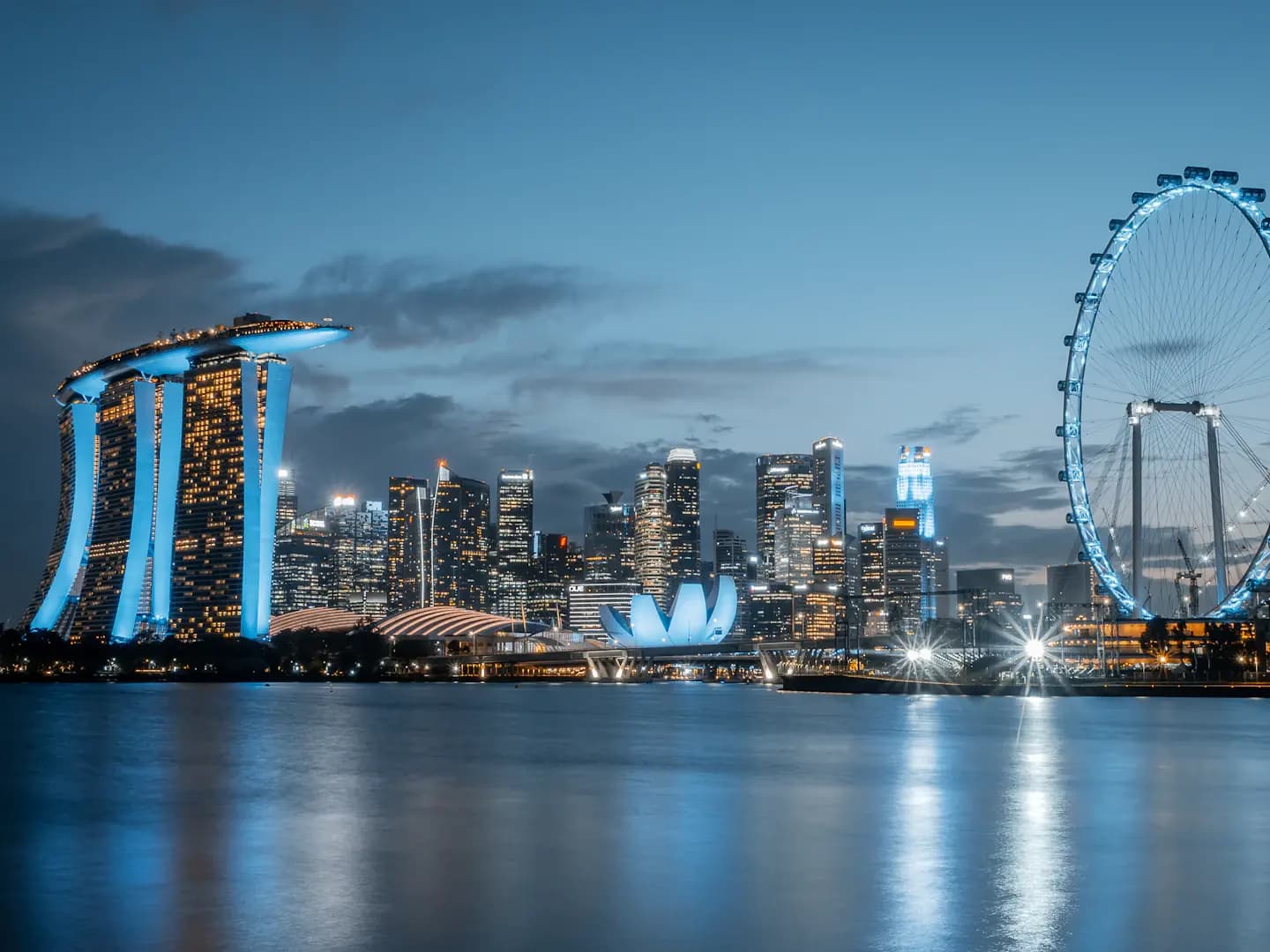 Marina Bay skyline in Singapore